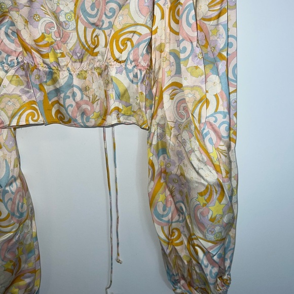 For Love And Lemons x revolve flowy sleeve Top new with tags - Picture 9 of 13